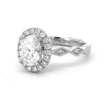 Load image into Gallery viewer, Oval Diamond Halo Engagement Ring
