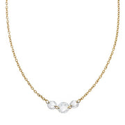 SETHI COUTURE Cien 3 Stone Rose Cut Diamond Necklace