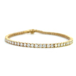 Load image into Gallery viewer, 14K Yellow Gold Lab-Grown Diamond Tennis Bracelet 4.00ct
