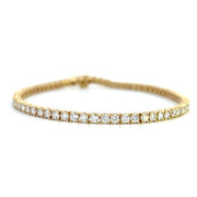 14K Yellow Gold Lab-Grown Diamond Tennis Bracelet 4.00ct