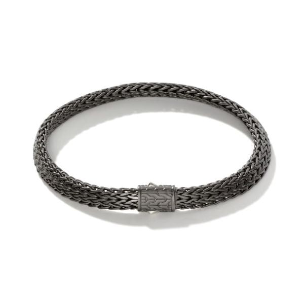 Men's Classic Chain Black Rhodium-Plated Sterling Silver Bracelet
