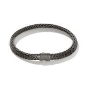 JOHN HARDY Men's Classic Chain Black Rhodium-Plated Sterling Silver Bracelet 6.5mm