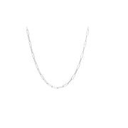 ANNA BECK Elongated Box Chain Necklace Silver