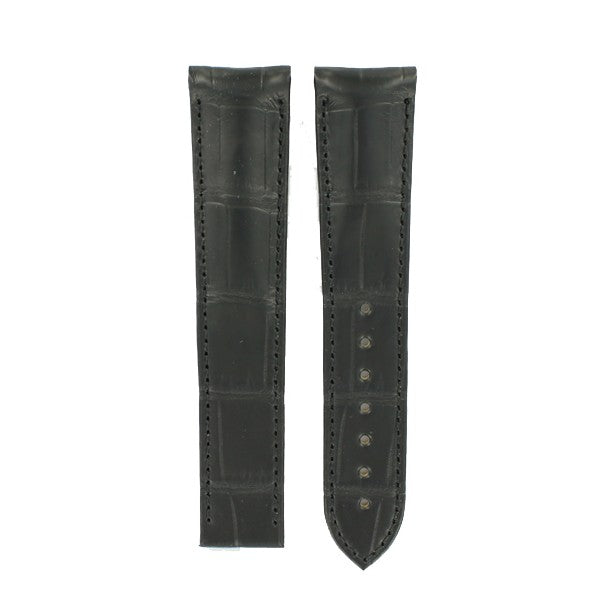 OMEGA Black Alligator 21x18mm Leather Watch Strap 98000470