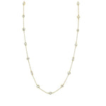 Load image into Gallery viewer, SLOANE STREET 18K Yellow Gold Mixed White Topaz Shape Station Necklace