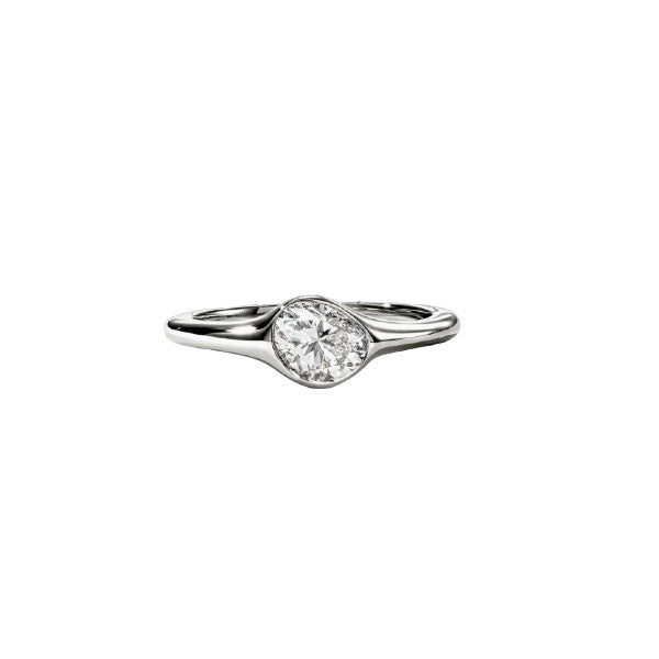 JOHN HARDY Lovestruck Silver Ring Lab Diamond Ring-0.75cttw
