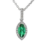 Load image into Gallery viewer, Emerald and Diamond Pendant