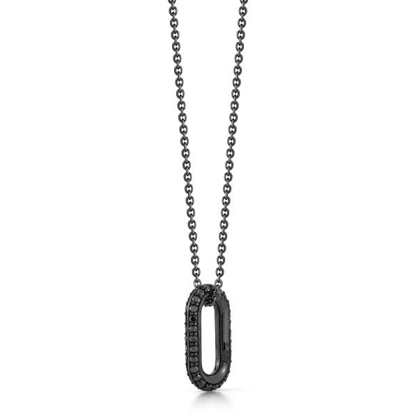 WALTERS FAITH Saxon 18K Black Gold And Black Diamond Link Necklace