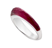 STEPHEN WEBSTER 18K White Gold Slimline Ruby Shard Stack Ring