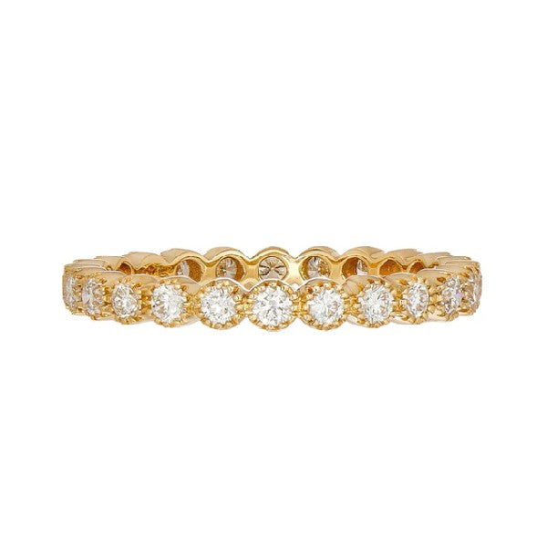SETHI COUTURE 18K Yellow Gold Bezel White Diamond Band