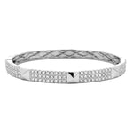 Load image into Gallery viewer, 18K White Gold Diamond Bangle Bracelet