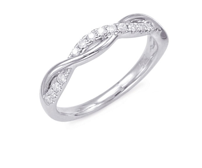 Diamond Twist Wedding Band