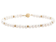 MASTOLONI Freshwater Pearl and Gold Rondelle Bracelet