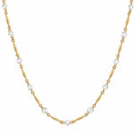 Load image into Gallery viewer, 18K Yellow Gold Rose Cut Diamond and Gold Spindle Necklace
