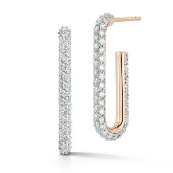 WALTERS FAITH Saxon Elongated Diamond Chain Link Earrings