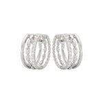 Load image into Gallery viewer, ETHO MARIA 18K White Gold Three Row Hoop Earrings