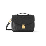 Pre-Owned  LOUIS VUITTON Metis Pochette Black Empriente Leather Bag