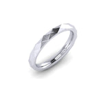 Load image into Gallery viewer, 14K White Gold Textured Stackable Ring