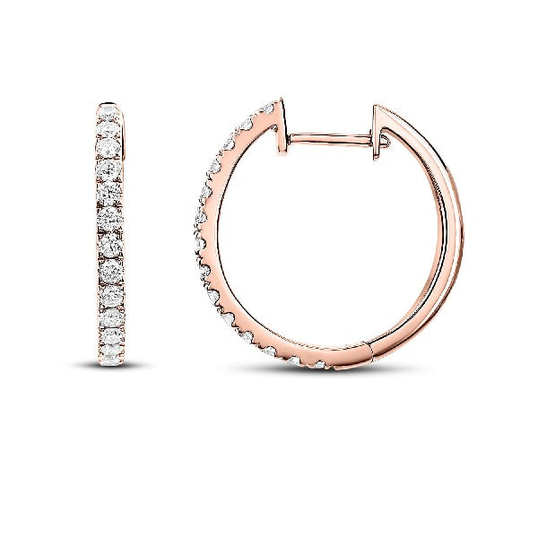 Diamond Huggie Hoops