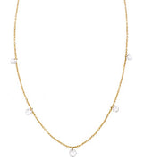 5 Stone Rose Cut Diamond Necklace