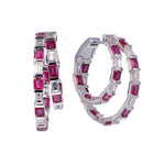 Load image into Gallery viewer, Ruby and Diamond Earrings
