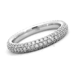 Load image into Gallery viewer, 18K White Gold Diamond Pave Wedding or Anniversary Band