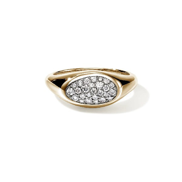 JOHN HARDY 14K Yellow Gold Diamond Pebble Ring