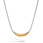 Load image into Gallery viewer, Classic Chain Two-Tone Hammered Necklace