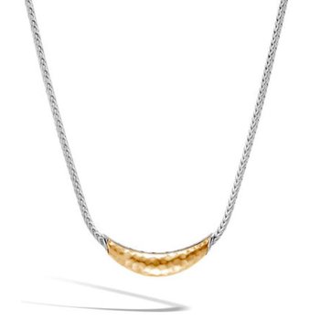 Classic Chain Two-Tone Hammered Necklace
