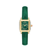 MICHELE Deco Madison Mini Lush Green Leather Watch
