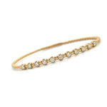 Load image into Gallery viewer, 14K Yellow Gold Diamond Station Flexible Bangle Bracelet