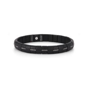 DEMEGLIO Men's Pura Black Diamond & Stretch Bracelet