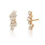 Load image into Gallery viewer, SETHI COUTURE 18K Yellow Gold Estelle White Diamond Stud Earrings
