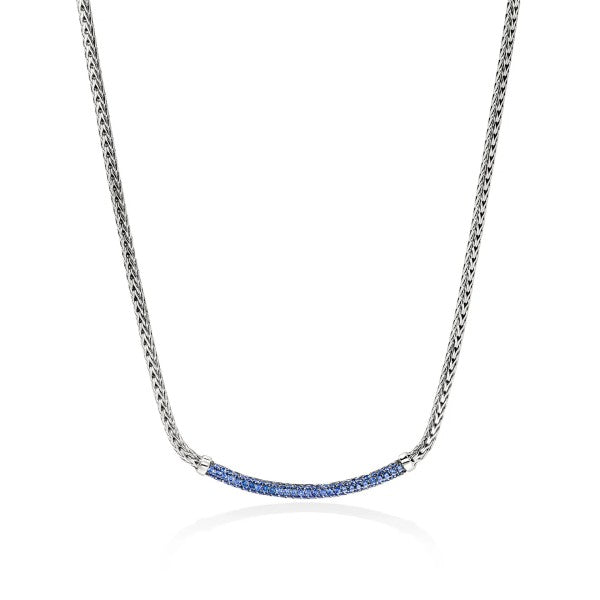 JOHN HARDY Essential Pave' Blue Sapphire Chain Necklace