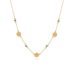 Load image into Gallery viewer, ANNA BECK 18K Gold Plated &amp; Turquoise La Flor Necklace
