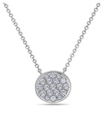 Load image into Gallery viewer, Diamond Pave Disc Necklace
