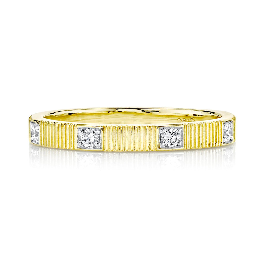 Gold and Diamond Stackable Band