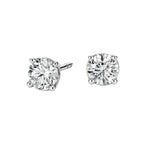 Load image into Gallery viewer, 14K White Gold 4-Prong Diamond Stud Earrings 1.05cttw