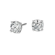 14K White Gold 4-Prong Diamond Stud Earrings 1.05cttw