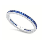 Load image into Gallery viewer, BEVERLY K 18K White Gold Sapphire Eternity Band
