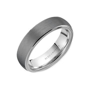 CROWN RING Men's Tantalum and 14K White Gold Wedding Band