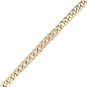 14K Yellow Gold Diamond Link Bracelet