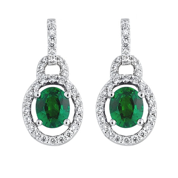 SPARK CREATIONS Emerald & Diamond Earrings