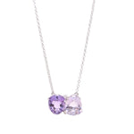 Load image into Gallery viewer, VIANNA 18K White Gold Amethyst and Diamond Necklace - SALE