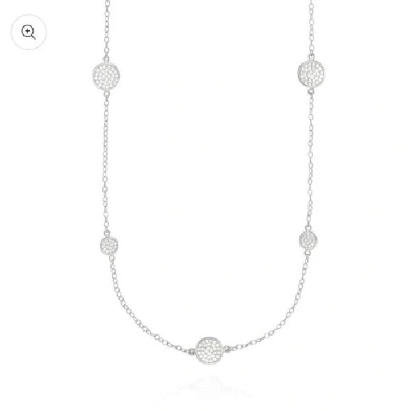 ANNA BECK Sterling Silver Long Dotted Station Necklace