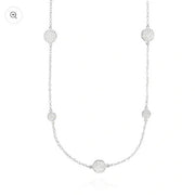 ANNA BECK Sterling Silver Long Dotted Station Necklace