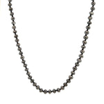 Load image into Gallery viewer, 18K White Gold Knotted Black Diamond Bead Necklace
