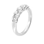 Load image into Gallery viewer, Platinum 5-Stone Wedding or Anniversary Band
