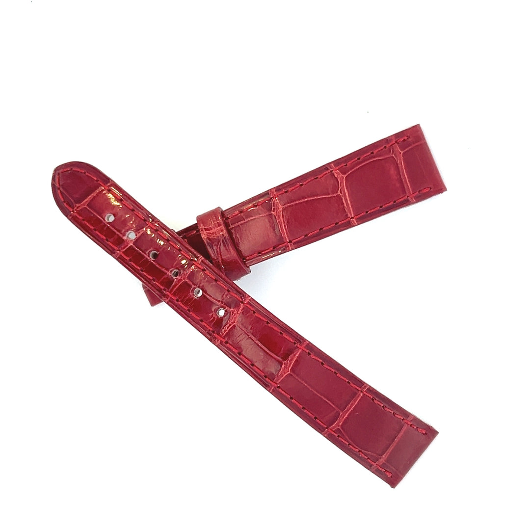 CHOPARD Red Alligator Leather Strap 15/12mm