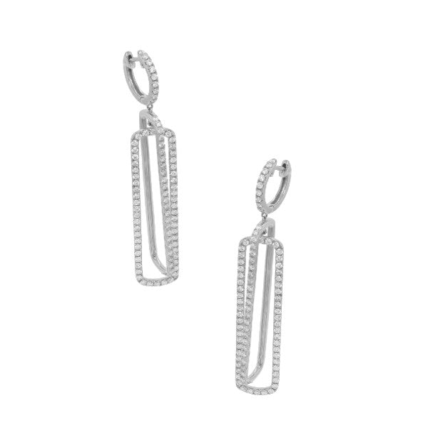 Diamond Double Drop Earrings